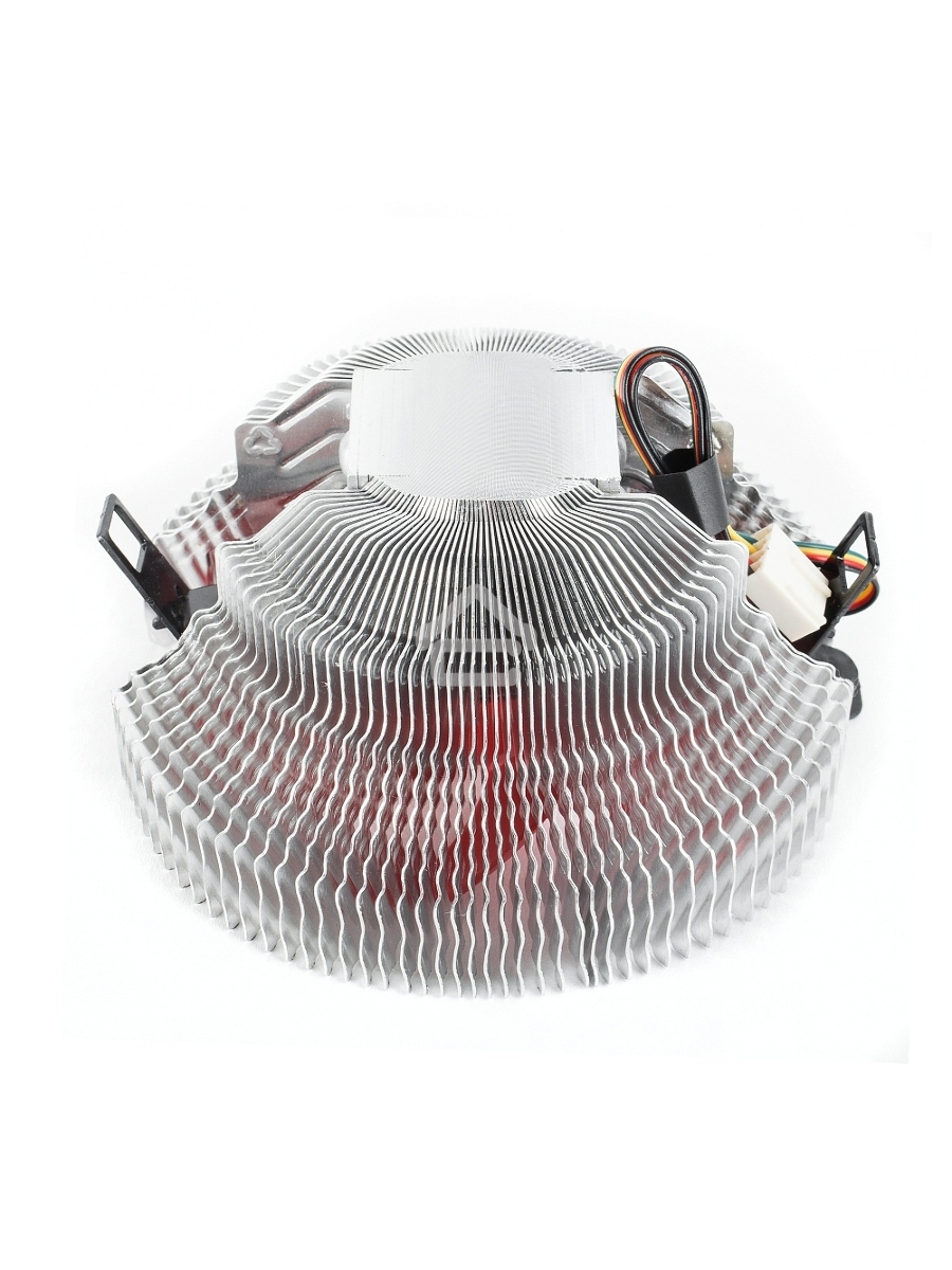 Кулер для процессора Crown CM-91PWM v2 серебристый/красный, 90 мм, алюминий, 2000 об/мин, 20 дБ, 4 pin, 125 Вт, 57 мм