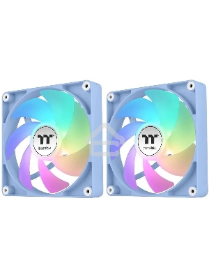 Комплект вентиляторов для корпуса Thermaltake CT120 ARGB (2 шт.) голубой, 120 мм, 2000 об/мин, 25.8 дБ, 4 pin