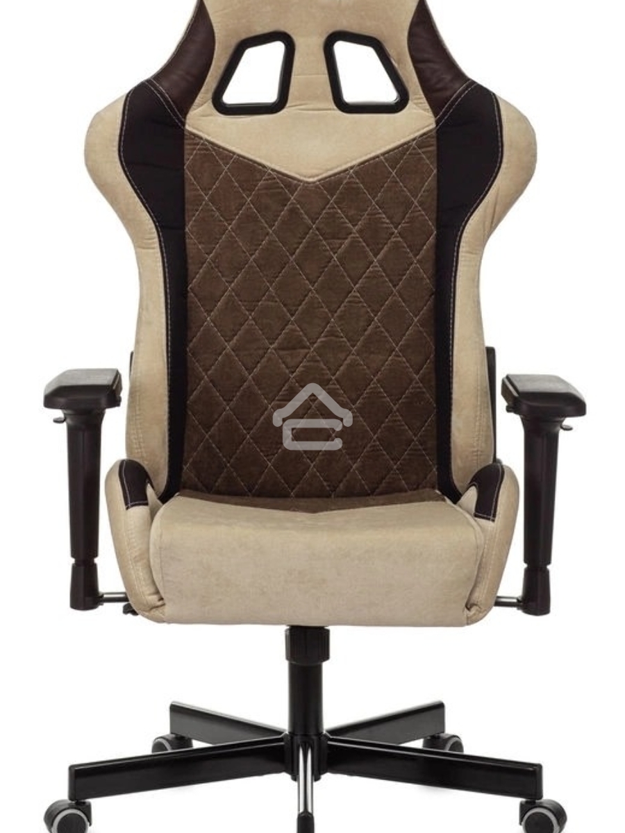 Кресло игровое Бюрократ VIKING 7 KNIGHT BR FABRIC коричневый текстиль/эко.кожа крестовина металл/пластик