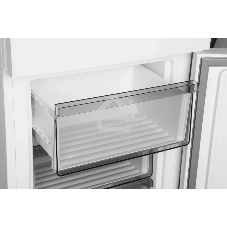 Холодильник Hyundai CC35083F белое стекло двухкамерный 240/95л морозилка снизу, No Frost