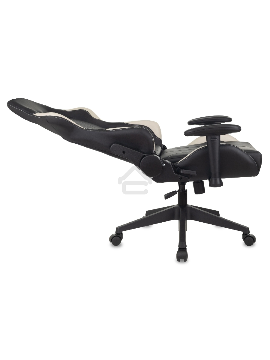 Кресло игровое Бюрократ VIKING 5 AERO WHITE черный/белый искусственная кожа