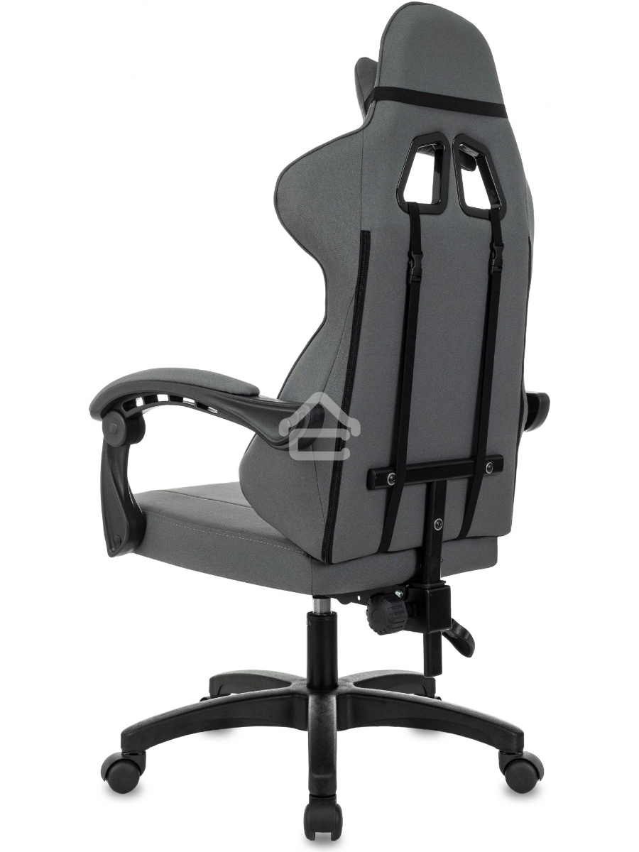 Кресло игровое Zombie Zoom Fabric Neo Grey серый, крестов. пластик