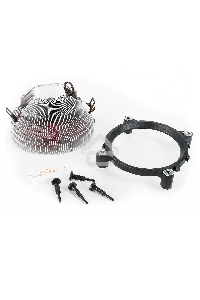 Кулер для процессора Crown CM-91PWM v2 серебристый/красный, 90 мм, алюминий, 2000 об/мин, 20 дБ, 4 pin, 125 Вт, 57 мм
