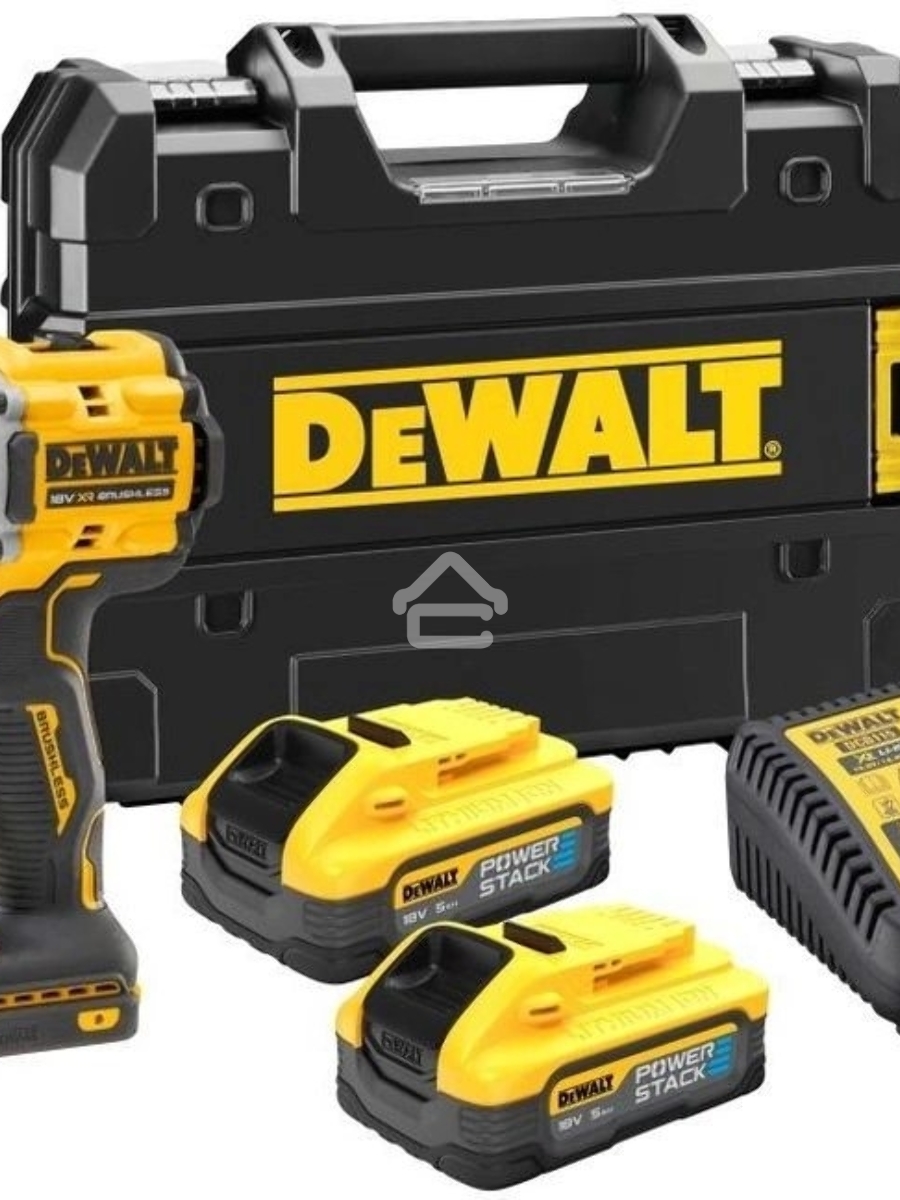 Дрель-шуруповерт DeWalt DCD800H2T-QW, Аккумуляторная, 18В, 2 АКБ, Ударная, Кейс