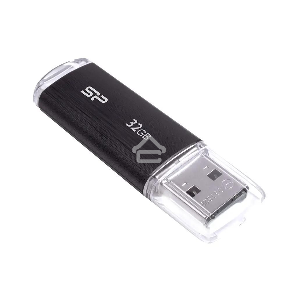 Флешка USB R/W 32Gb Silicon Power Ultima U02 (SP032GBUF2U02V1K), USB2.0, Black