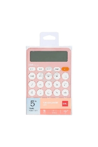 Калькулятор настольный Deli EM124PINK розовый 12-разр.