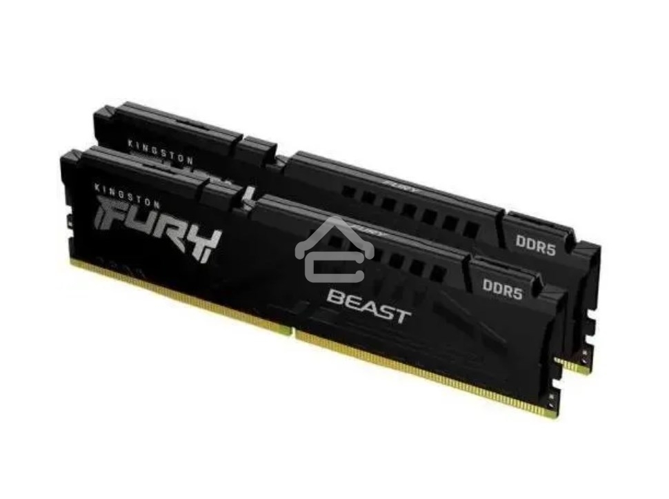 Оперативная память Kingston Fury Beast, DDR5, 16GB (2x8GB), 6000MHz, CL36, DIMM, с радиаторами, RGB, черный