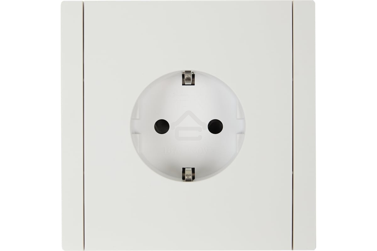 Розетка СП FORTE&PIANO FP215 16А с заземл. защ. шторки винт. крепл. белый IEK FP-R14-16-K01
