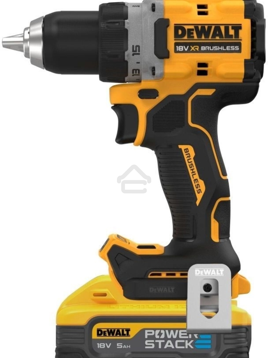 Дрель-шуруповерт DeWalt DCD800H2T-QW, Аккумуляторная, 18В, 2 АКБ, Ударная, Кейс
