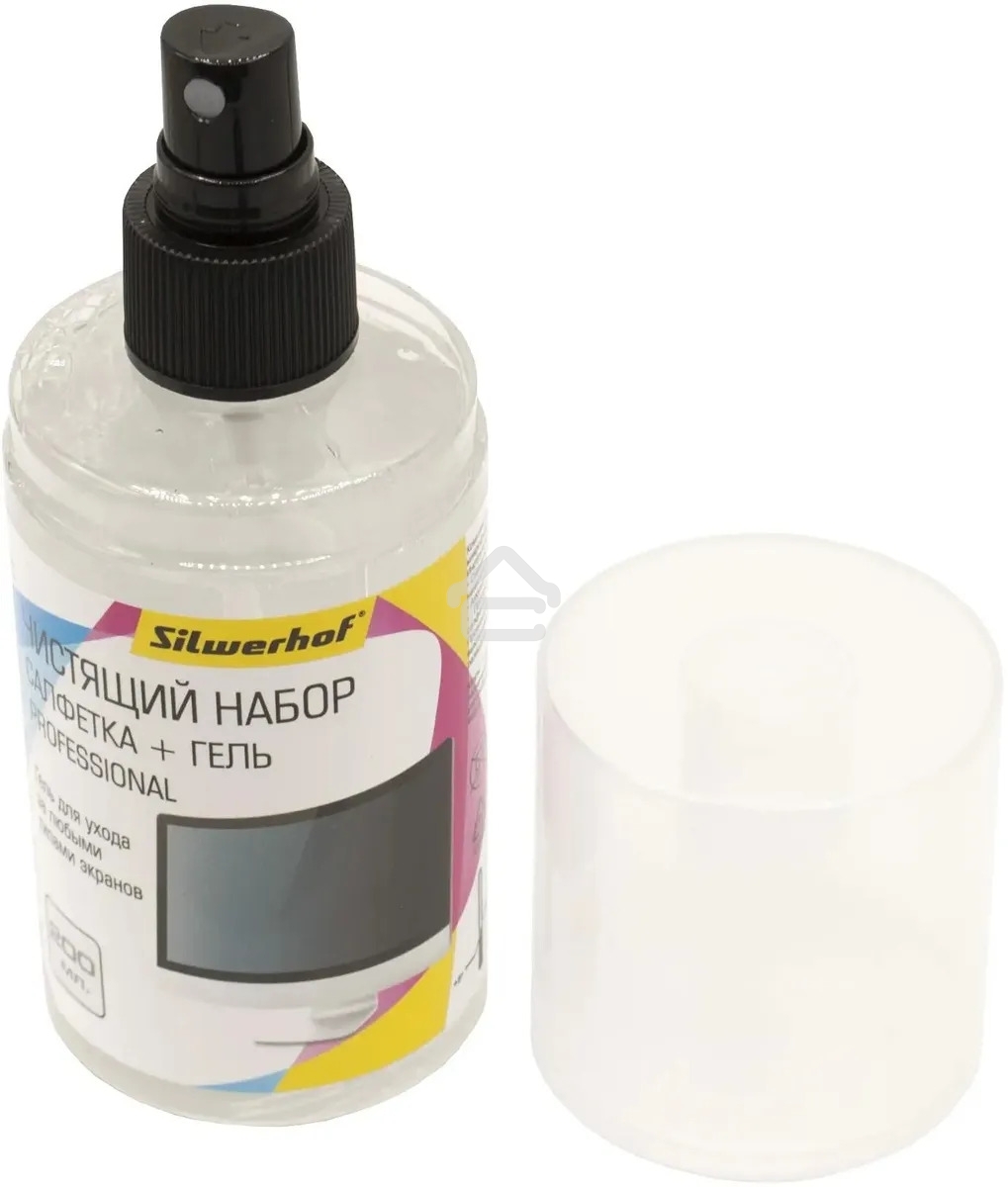 Чистящий набор (салфетка + гель) Silwerhof для экранов и оптики 200мл
