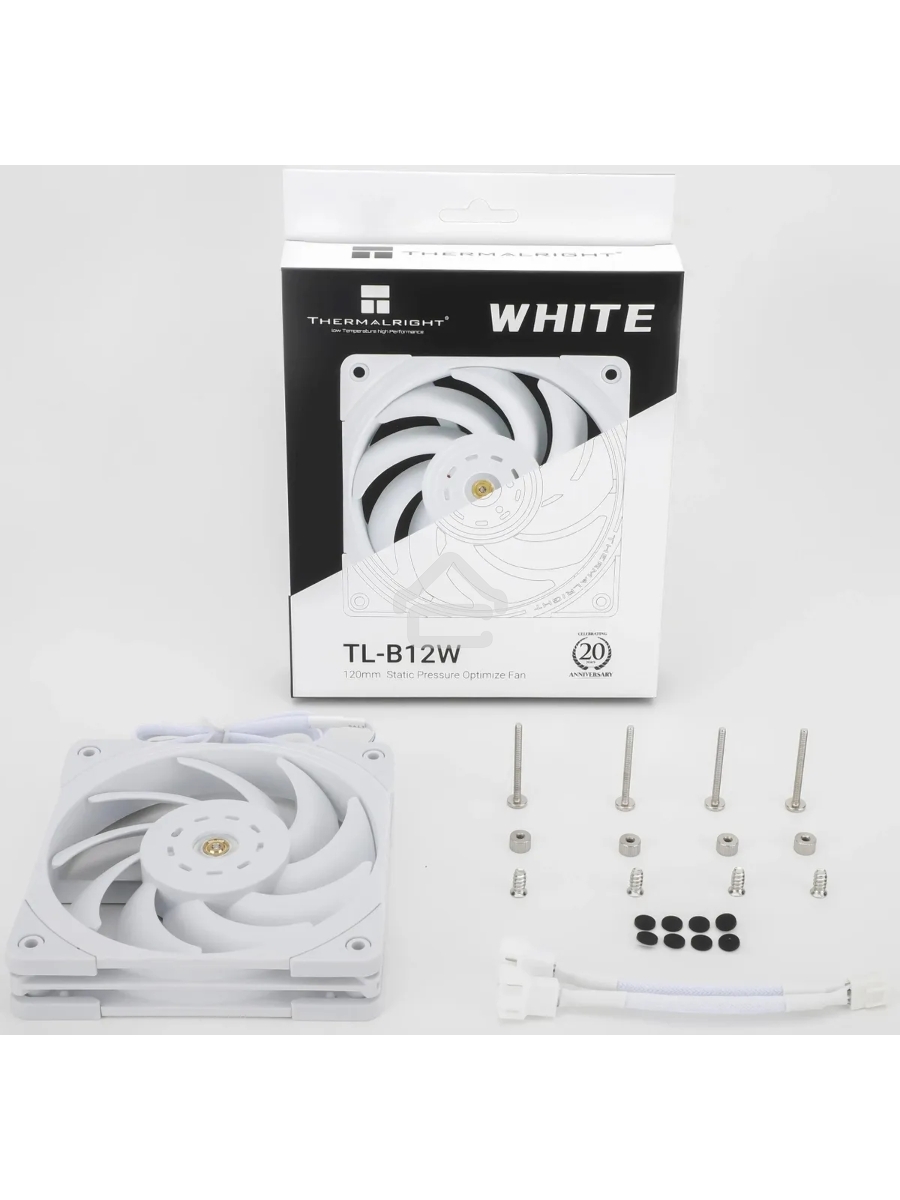 Вентилятор для корпуса Thermalright TL-B12-W белый, 120 мм, 2150 об/мин, 28.1 дБ, 4 pin