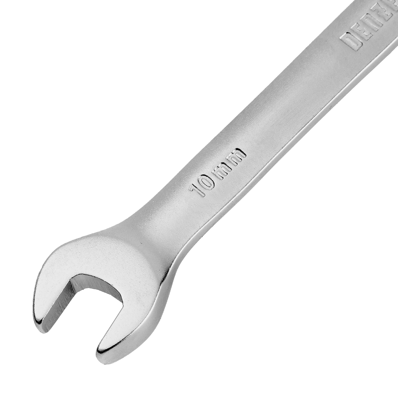 Ключ комбинированный трещоточный Denzel 14704 10 мм, CrV, матовый хром
