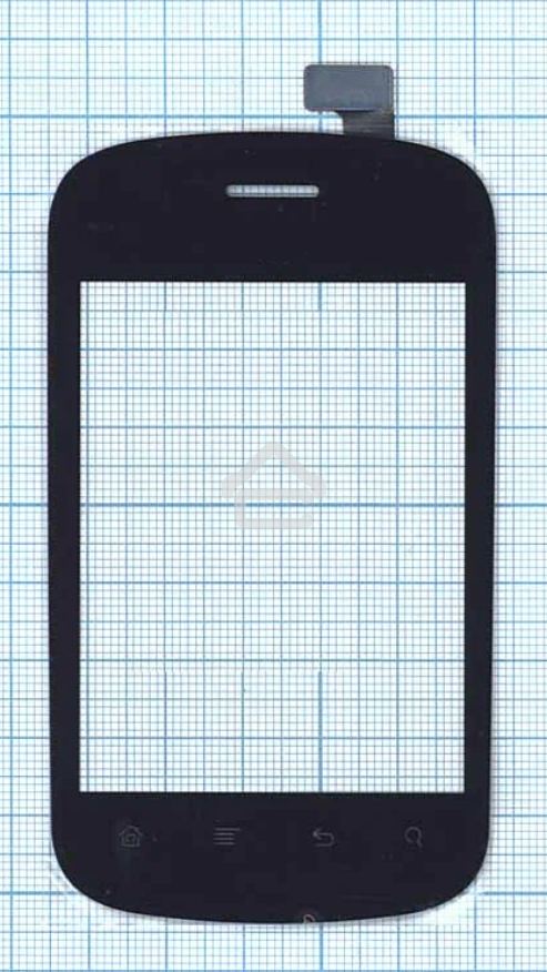 Сенсорное стекло (тачскрин) для Fly IQ235 Uno, черное