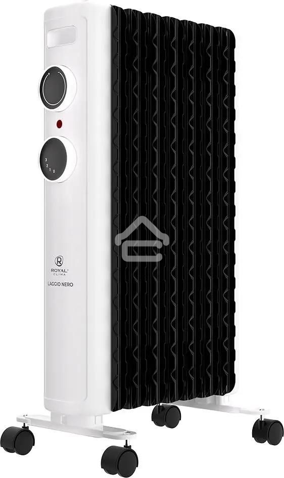 Обогреватель масляный Royal Clima Laggio Nero ROR-LN7-1500M, с терморегулятором, 1500Вт, 6 секций, 3 режима, белый/серый