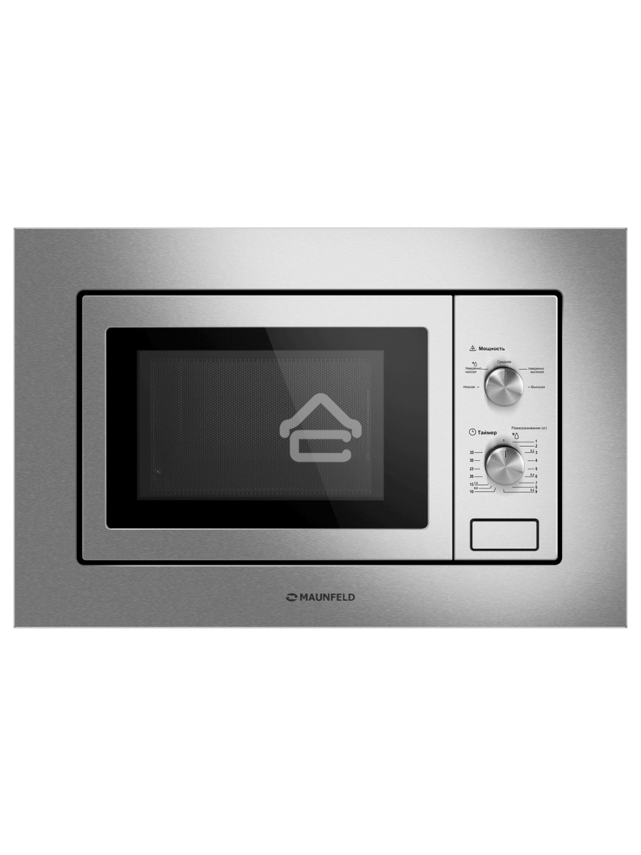 Микроволновая печь встраиваемая Maunfeld MBMO820MS03 нержавеющая сталь, 20 л, 1250 Вт, переключатели - поворотный механизм