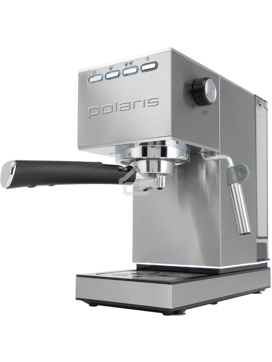 Кофеварка рожковая Polaris PCM 1542E Adore Crema нержавеющая сталь, исп. кофе - молотый, 1.2 л, 1350 Вт, 15 Бар.
