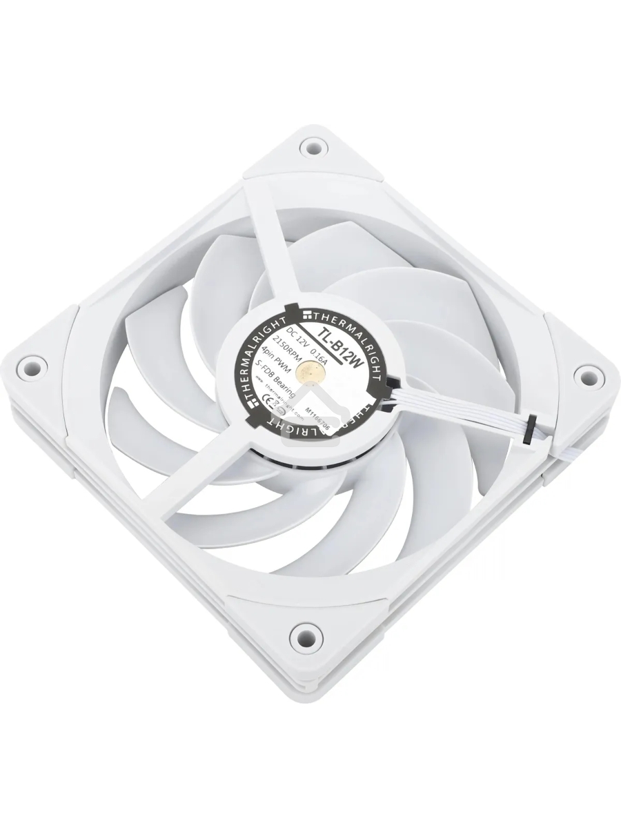 Вентилятор для корпуса Thermalright TL-B12-W белый, 120 мм, 2150 об/мин, 28.1 дБ, 4 pin