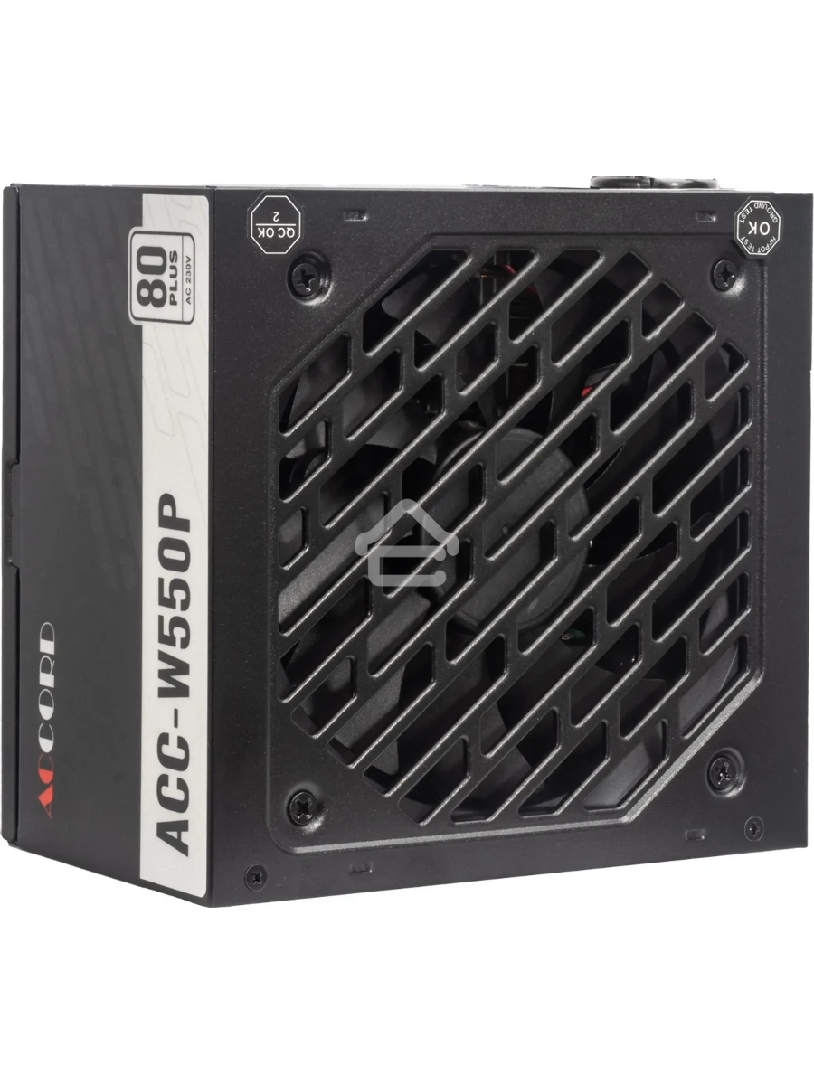Блок питания Accord  ACC-W600P, 600Вт, 80 PLUS WHITE, 120мм, черный
