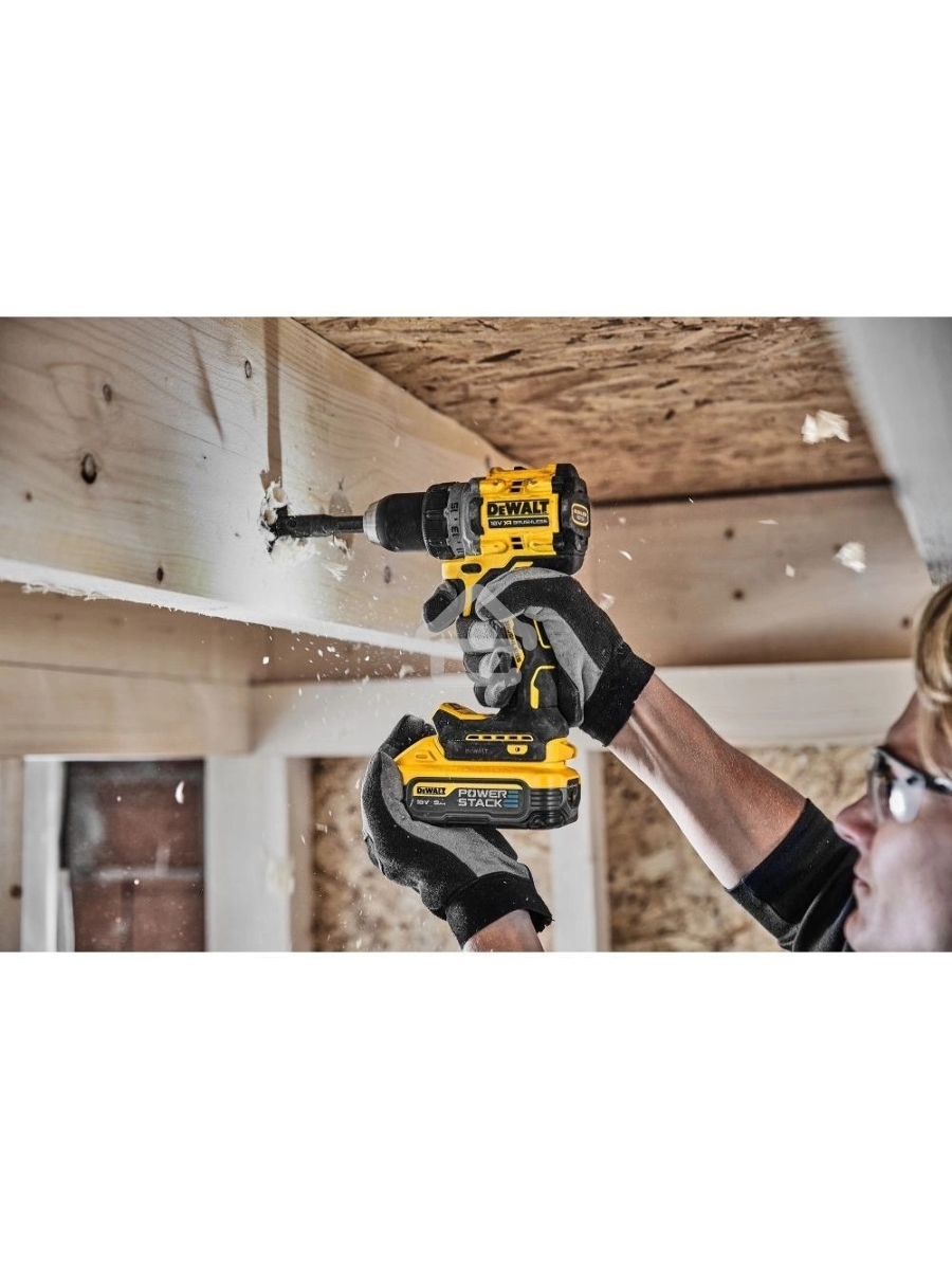 Дрель-шуруповерт DeWalt DCD800H2T-QW, Аккумуляторная, 18В, 2 АКБ, Ударная, Кейс