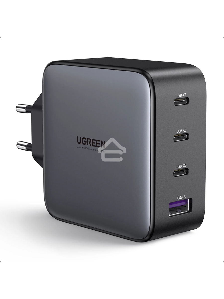 Сетевое зарядное устройство AC Adapter UGREEN CD226 USB-A + 3 USB-C 100W GaN Tech Fast Charger