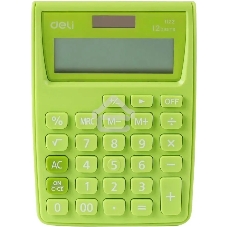 Калькулятор настольный Deli E1122/GRN зеленый 12-разр.
