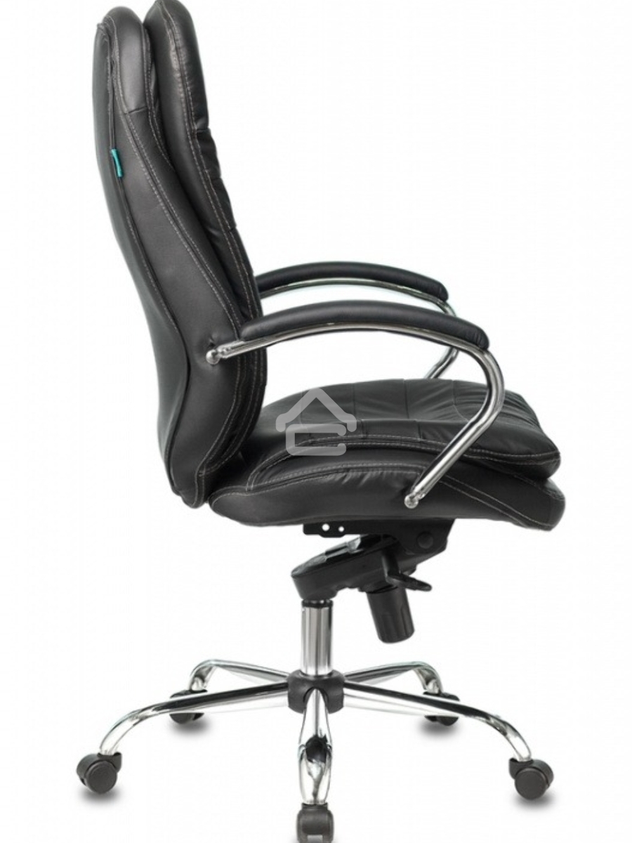 Кресло руководителя Бюрократ T-9950/BLACK черный, кожа, крестовина хром