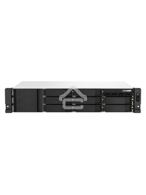 Сетевое хранилище SMB QNAP TS-873AeU-RP-4G NAS 8 HDD trays, 2x 2.5 GbE. 64-bit 4-core AMD V1500B 2,2 GHz, 4 GB. RAM (1*4 GB) up to 32GB (2*16 GB), 2 x M2 2280 (PCIe Gen3 x 1), 2xPSU W/o rail kit RAIL-B02
