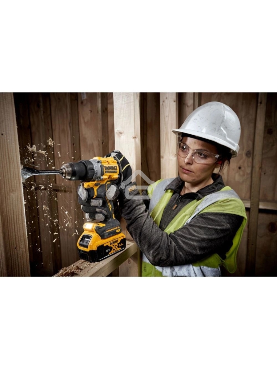 Дрель-шуруповерт DeWalt DCD800H2T-QW, Аккумуляторная, 18В, 2 АКБ, Ударная, Кейс