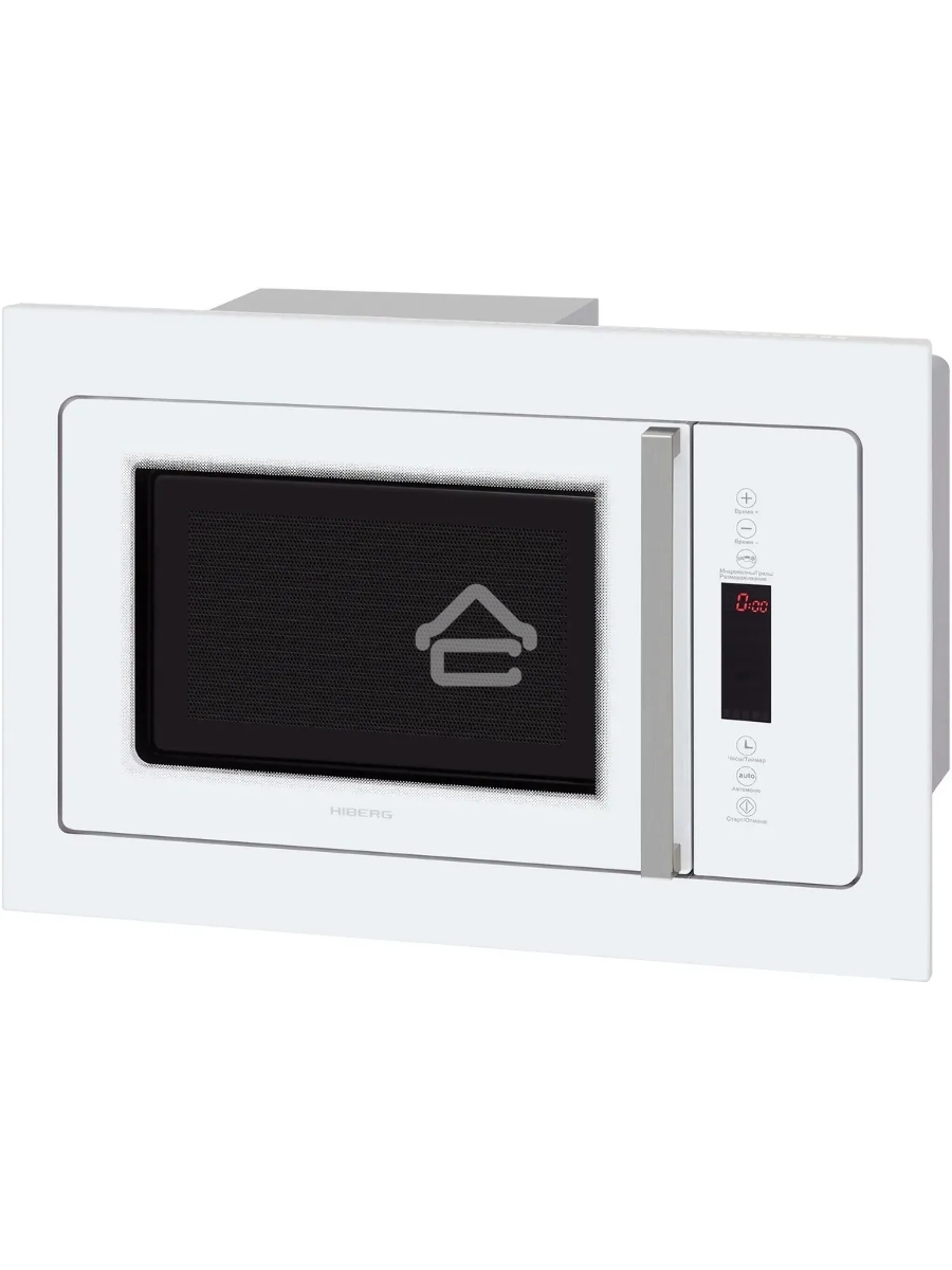 Микроволновая печь встраиваемая HIBERG VM 8505 W белый, 25 л, 900 Вт, переключатели - сенсор