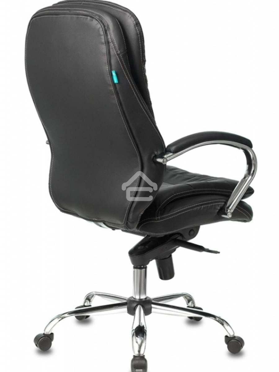 Кресло руководителя Бюрократ T-9950/BLACK черный, кожа, крестовина хром