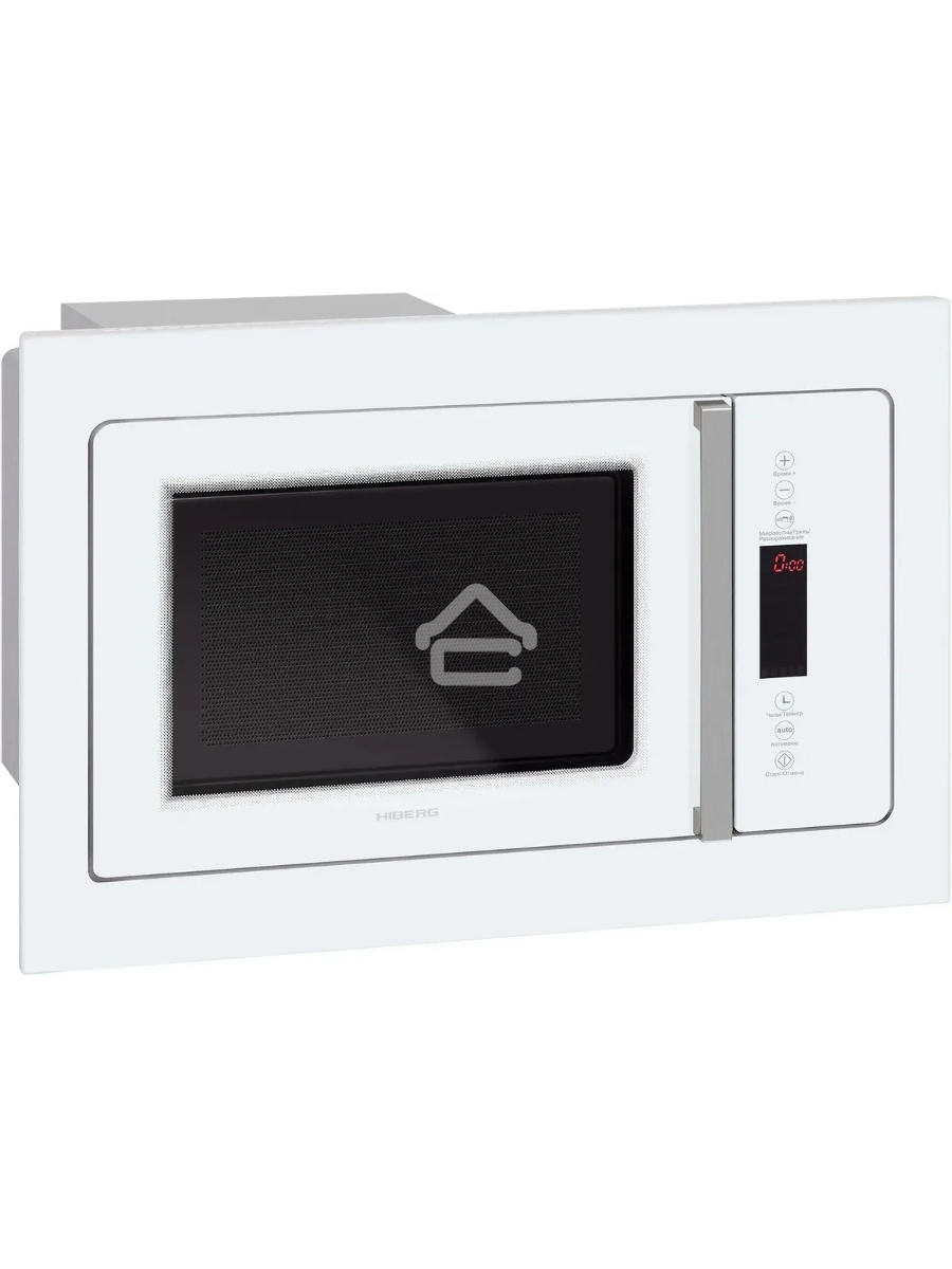 Микроволновая печь встраиваемая HIBERG VM 8505 W белый, 25 л, 900 Вт, переключатели - сенсор