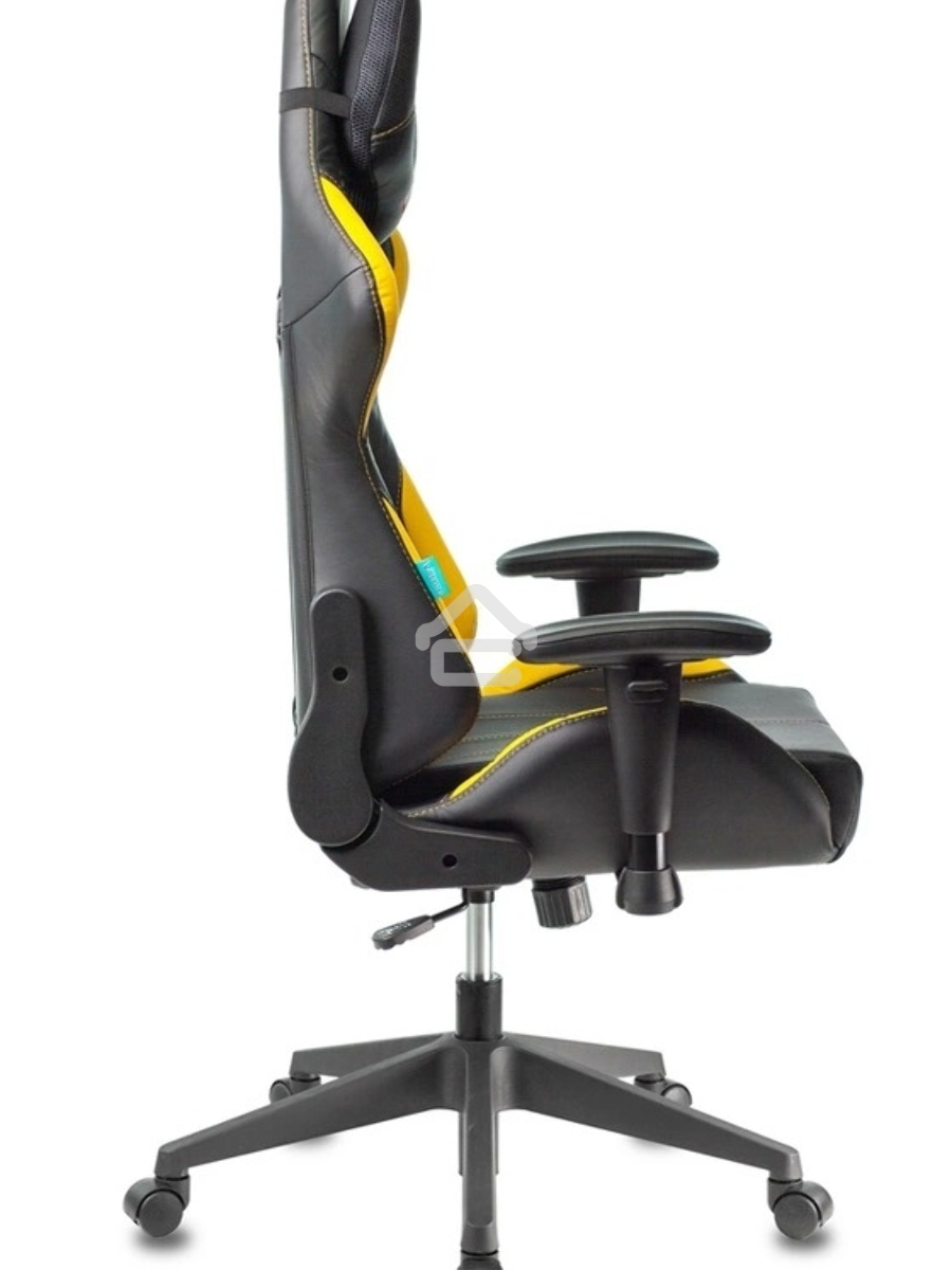 Кресло игровое Бюрократ VIKING 5 AERO YELLOW черный/желтый искусственная кожа