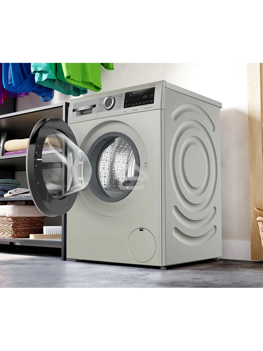 Стиральная машина Bosch Serie 4 WGA2440XME серебристый, загрузка фронтальная 9 кг, 1400 об/мин., класс: А+++