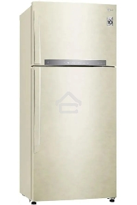 Холодильник LG GN-H702HEHL бежевый двухкамерный 376/155л морозилка сверху, Total No Frost