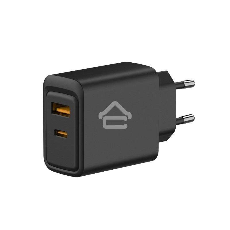 Сетевое зарядное устройство Rexant с портами USB-A и USB-C, 30Вт, черный