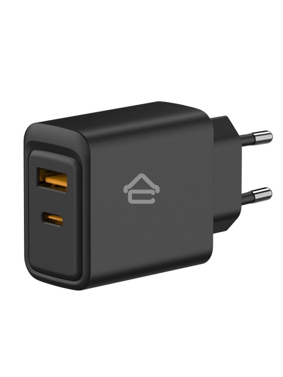 Сетевое зарядное устройство Rexant с портами USB-A и USB-C, 30Вт, черный