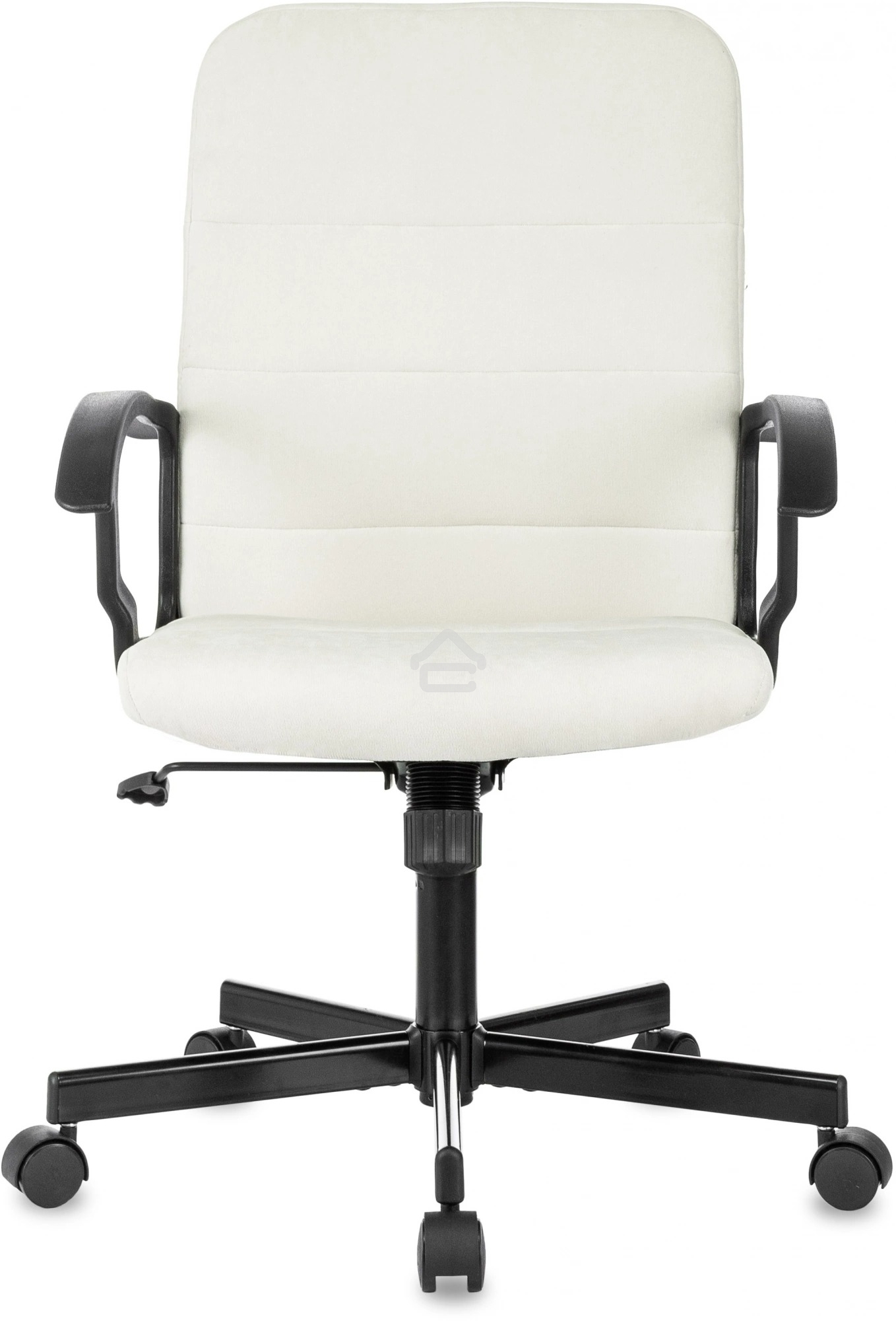 Кресло компьютерное Бюрократ Triest Fabric молочный Velvet 20 крестов. металл черный