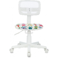Кресло детское Бюрократ CH-W299 белый TW-15 мультиколор сиденье монстры сетка/ткань крестов. пластик