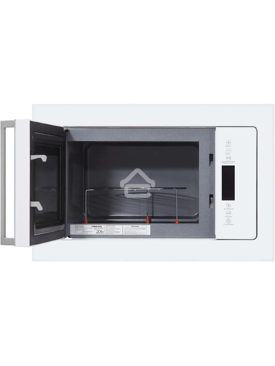Микроволновая печь встраиваемая HIBERG VM 8505 W белый, 25 л, 900 Вт, переключатели - сенсор
