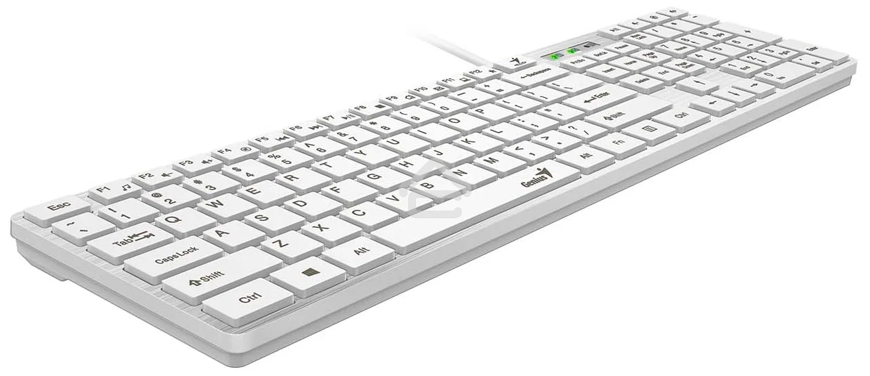 Клавиатура Genius SlimStar 126 wired keyboard белый color (12 Multimedia Function Keys and 4 dedicated Hotkeys for Quick Commands, Ultra-Slim Keycaps)