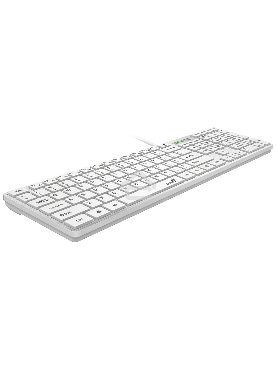 Клавиатура Genius SlimStar 126 wired keyboard white color (12 Multimedia Function Keys and 4 dedicated Hotkeys for Quick Commands, Ultra-Slim Keycaps)