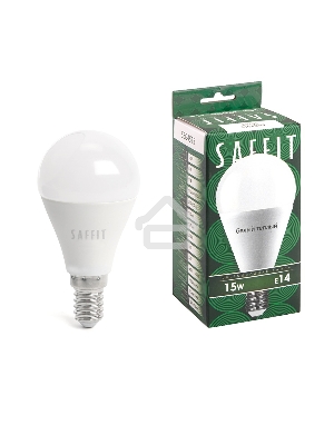 Лампа светодиодная SAFFIT SBG4515 LED 15вт Е14 теплый матовый шар