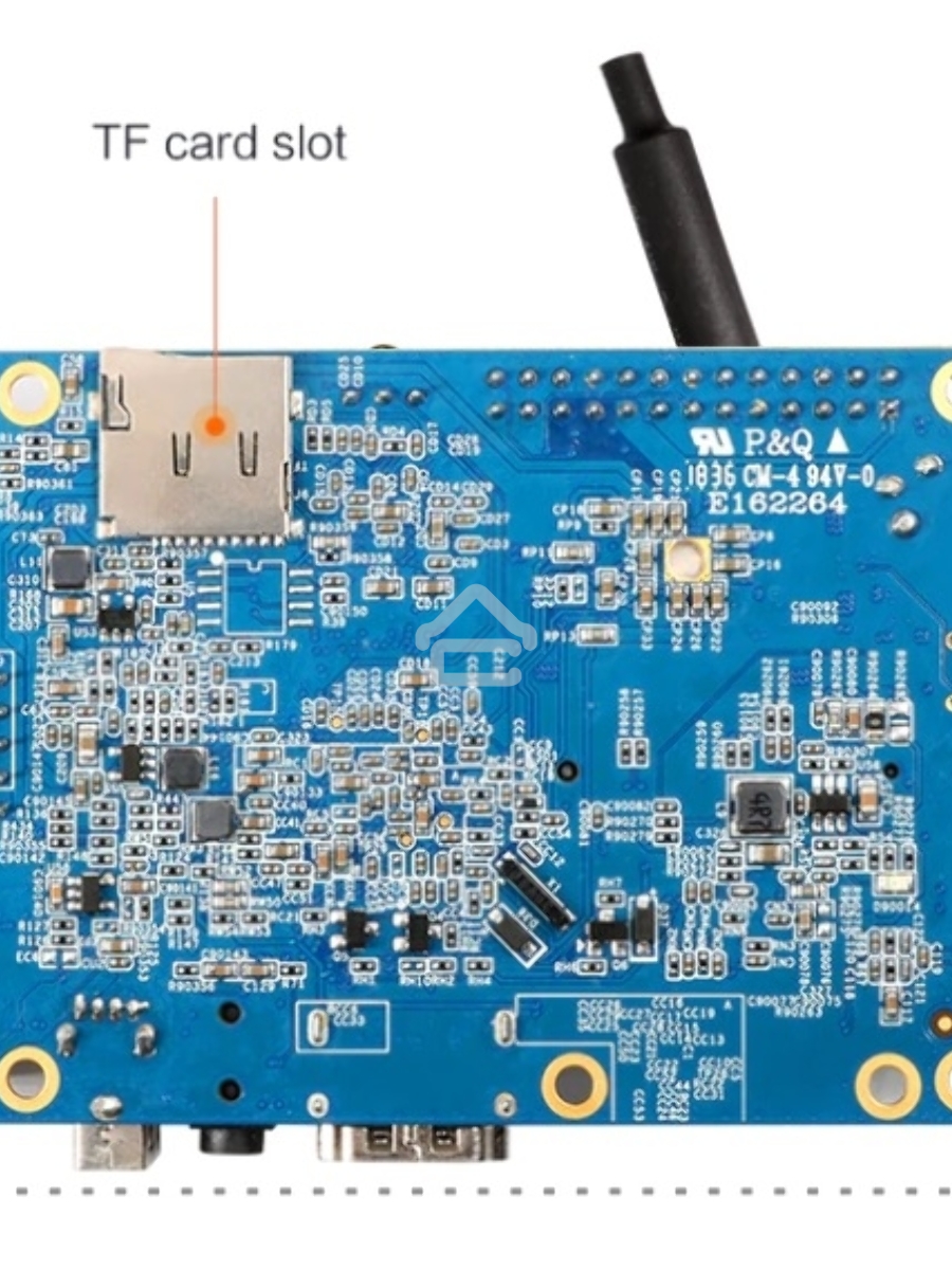 Микрокомпьютер Orange PI 3 2Gb + 8Gb EMMC, Android 7, с кабелем питания. (44286)