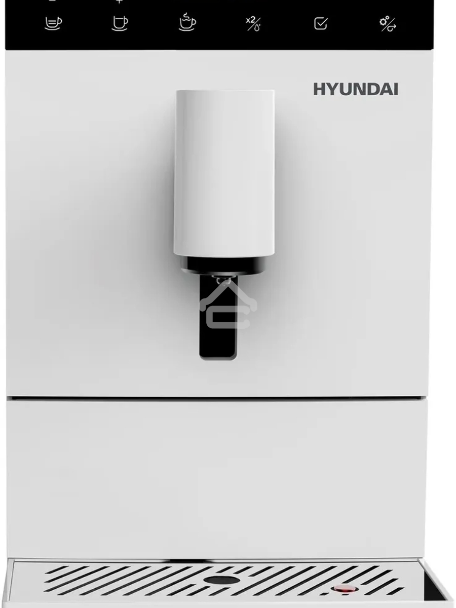 Кофемашина Hyundai HAM-4400 белый/черный, исп. кофе - зерновой, 1.1 л,  1350 Вт, 20 Бар
