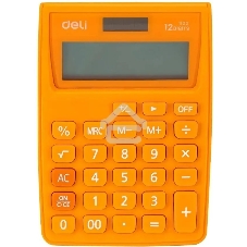Калькулятор настольный Deli E1122/OR оранжевый 12-разр.