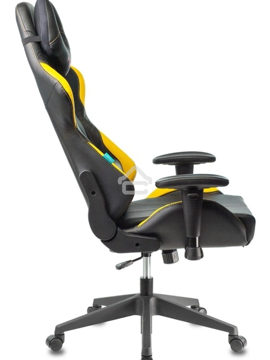 Кресло игровое Бюрократ VIKING 5 AERO YELLOW черный/желтый искусственная кожа