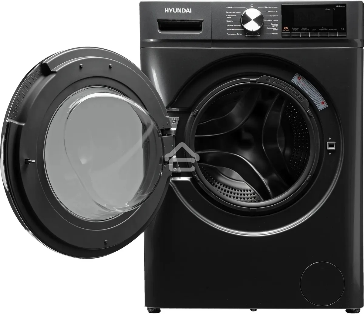 Стиральная машина Hyundai WFD8401 темно-серый, загрузка фронтальная 8кг, 1400 об/мин., класс: B