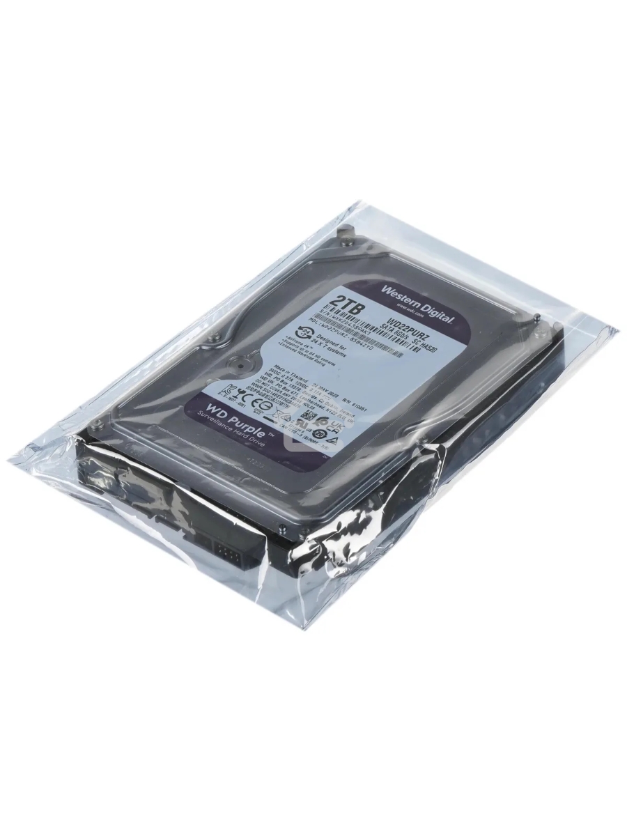 Жесткий диск Western Digital 2Tb 5400rpm WDC PURPLE WD22PURZ SATA 6GB/S 256MB
