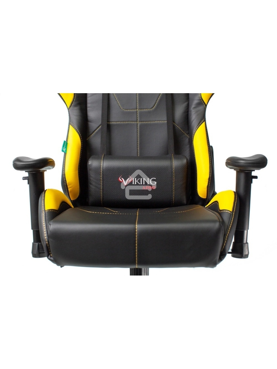 Кресло игровое Бюрократ VIKING 5 AERO YELLOW черный/желтый искусственная кожа