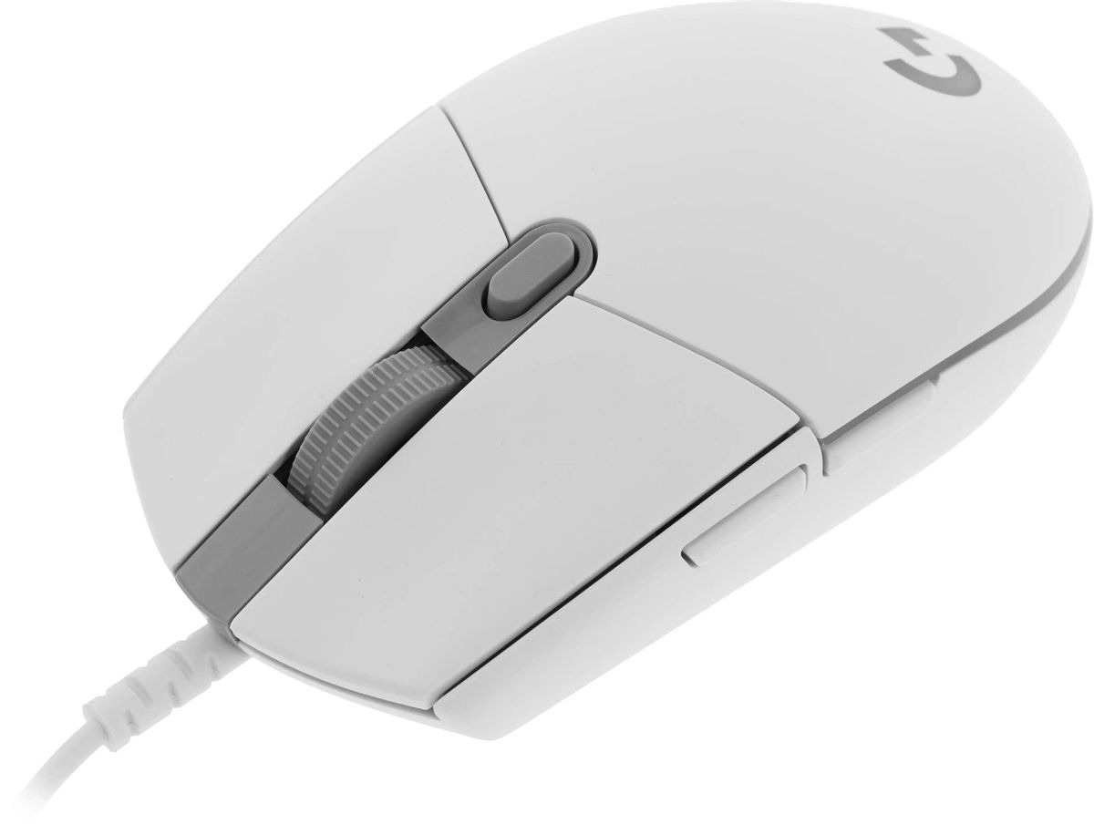 Мышь проводная Logitech G102 LIGHTSYNC белый, 8000 dpi, USB, кнопки - 6